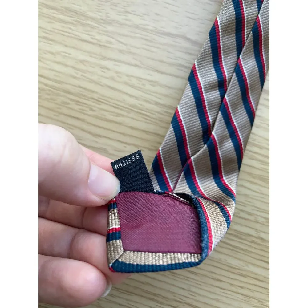Vintage Jonothan Lake Brown Stripped Silk Tie - Picture 9 of 9